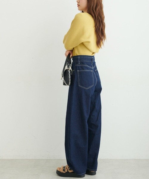 FREE'S MART（フリーズマート）の「◇デニムエッグパンツ（デニムパンツ・レディース・ライトインディゴブルー/ワンウォッシュ・MEDIUM/SMALL）」の18枚目の写真