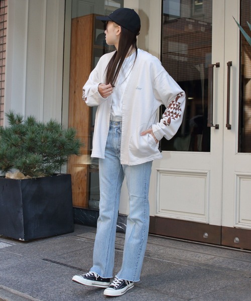 PENDLETON(ペンドルトン)の「PENDLETON/ペンドルトン バックプリントスウェットカーディガン BACK PRINT SWEAT CARDIGAN 2475-9006(カーディガン/ボレロ・レディース・チャコールグレー/ライトベージュ・M/L)」の13枚目の写真