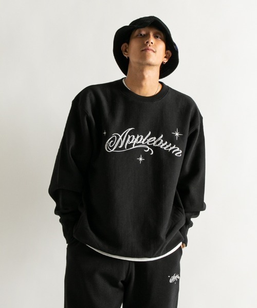 APPLEBUM（アップルバム）の「"Angel Font Logo" Crew Sweat（スウェット・メンズ・ブラック/アッシュグレー・LARGE/XX-LARGE/X-LARGE/MEDIUM/SMALL）」の2枚目の写真