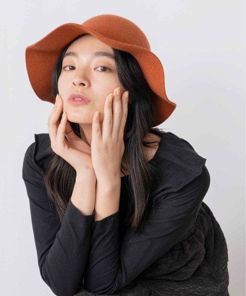 Casselini（キャセリーニ）の「Casselini(キャセリーニ)ウールフリルハット（ハット・レディース・グレー/オレンジ/ブルー/ブラック・FREE）」の16枚目の写真