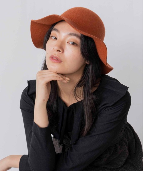 Casselini（キャセリーニ）の「Casselini(キャセリーニ)ウールフリルハット（ハット・レディース・グレー/オレンジ/ブルー/ブラック・FREE）」の17枚目の写真