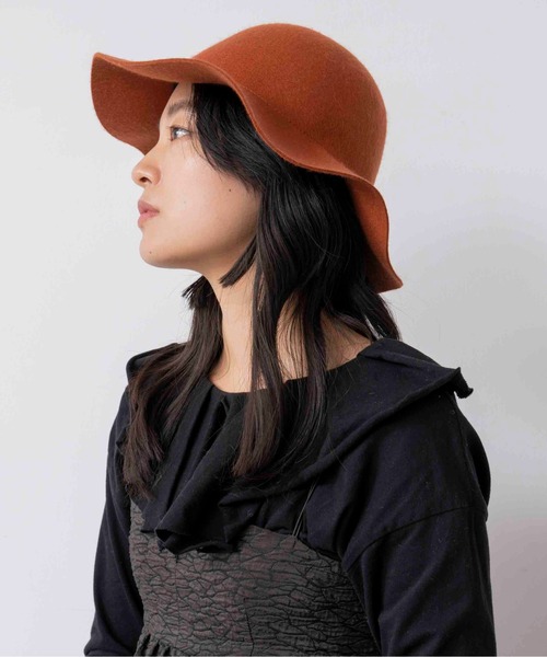 Casselini（キャセリーニ）の「Casselini(キャセリーニ)ウールフリルハット（ハット・レディース・グレー/オレンジ/ブルー/ブラック・FREE）」の18枚目の写真