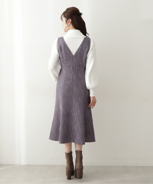 PROPORTION BODY DRESSING（プロポーションボディドレッシング）の「ニュアンスツイードジャンスカ / 1213140110（ワンピース・レディース・ブルー系その他/ブラック系その他・MEDIUM/X-SMALL/SMALL）」の8枚目の写真