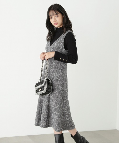 PROPORTION BODY DRESSING（プロポーションボディドレッシング）の「ニュアンスツイードジャンスカ / 1213140110（ワンピース・レディース・ブルー系その他/ブラック系その他・MEDIUM/X-SMALL/SMALL）」の10枚目の写真