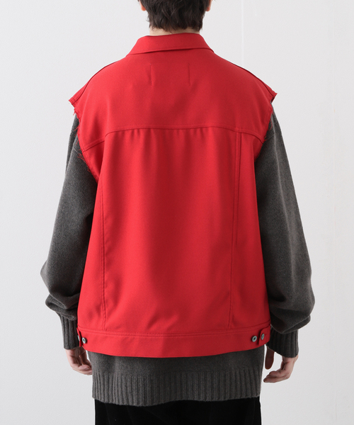 DAIRIKU（ダイリク）の「【DAIRIKU / ダイリク】 RegularPolyester Vest P-2（ブルゾン・メンズ・レッド・SMALL/MEDIUM）」の6枚目の写真