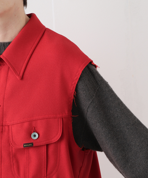 DAIRIKU（ダイリク）の「【DAIRIKU / ダイリク】 RegularPolyester Vest P-2（ブルゾン・メンズ・レッド・SMALL/MEDIUM）」の9枚目の写真
