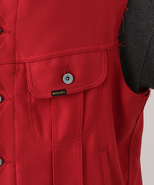 DAIRIKU（ダイリク）の「【DAIRIKU / ダイリク】 RegularPolyester Vest P-2（ブルゾン・メンズ・レッド・SMALL/MEDIUM）」の10枚目の写真
