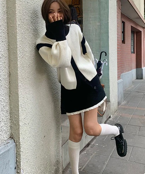 Auntie Rosa(アンティローザ)の「スタンドカラーニットカーディガン(カーディガン/ボレロ・レディース・ホワイト・FREE)」の5枚目の写真