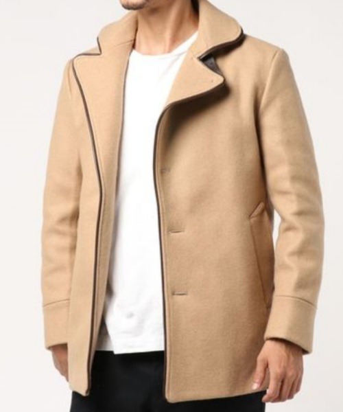 Sakka(サッカ)の「国産ネックベルトコート(ピーコート・メンズ・ブラック/ライトブラウン/グレー・MEDIUM/LARGE/X-LARGE)」の14枚目の写真