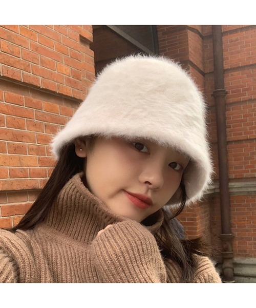 Burner(バーナー)の「【27 BURNER SELECT】シャギーファーバケットハット(ハット・レディース・アイボリー/ブラック/ブルー/モカ/ピンク/ライトグレー・FREE)」の2枚目の写真