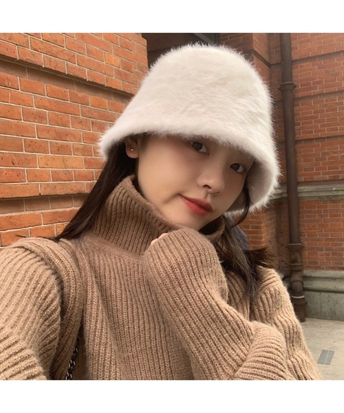 Burner(バーナー)の「【27 BURNER SELECT】シャギーファーバケットハット(ハット・レディース・アイボリー/ブラック/ブルー/モカ/ピンク/ライトグレー・FREE)」の12枚目の写真