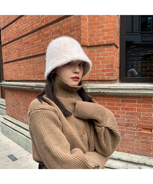 Burner(バーナー)の「【27 BURNER SELECT】シャギーファーバケットハット(ハット・レディース・アイボリー/ブラック/ブルー/モカ/ピンク/ライトグレー・FREE)」の10枚目の写真