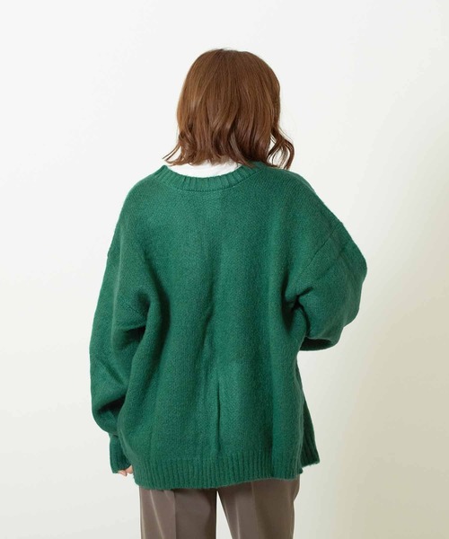VIBGYOR（ヴィブジョー）の「2WAYクルー/N BIG C/D(BL)（カーディガン/ボレロ・メンズ・マスタード/グリーン/ライトグレー/ブラック・MEDIUM/X-LARGE/LARGE）」の21枚目の写真