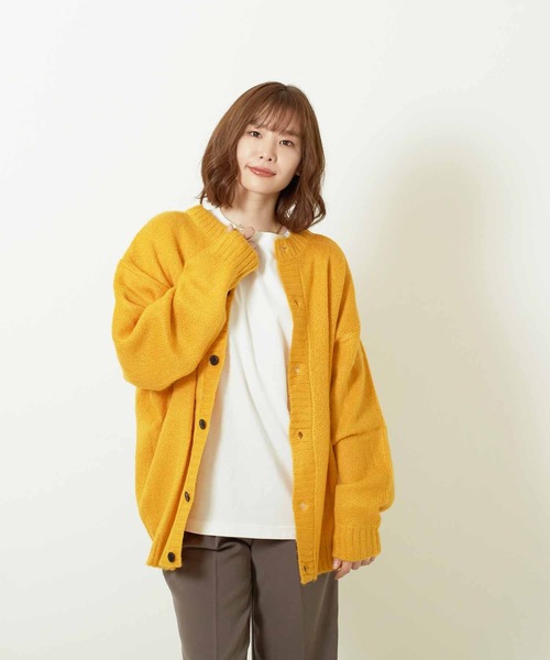 VIBGYOR（ヴィブジョー）の「2WAYクルー/N BIG C/D(BL)（カーディガン/ボレロ・メンズ・マスタード/グリーン/ライトグレー/ブラック・MEDIUM/X-LARGE/LARGE）」の15枚目の写真