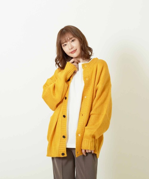 VIBGYOR（ヴィブジョー）の「2WAYクルー/N BIG C/D(BL)（カーディガン/ボレロ・メンズ・マスタード/グリーン/ライトグレー/ブラック・MEDIUM/X-LARGE/LARGE）」の18枚目の写真