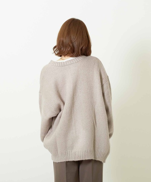 VIBGYOR（ヴィブジョー）の「2WAYクルー/N BIG C/D(BL)（カーディガン/ボレロ・メンズ・マスタード/グリーン/ライトグレー/ブラック・MEDIUM/X-LARGE/LARGE）」の13枚目の写真