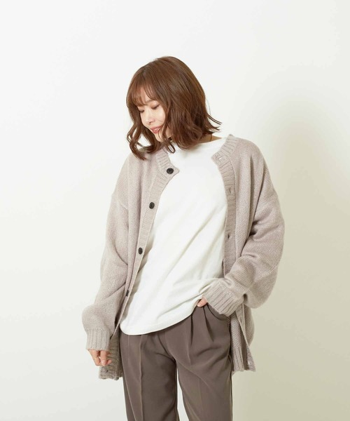 VIBGYOR（ヴィブジョー）の「2WAYクルー/N BIG C/D(BL)（カーディガン/ボレロ・メンズ・マスタード/グリーン/ライトグレー/ブラック・MEDIUM/X-LARGE/LARGE）」の11枚目の写真