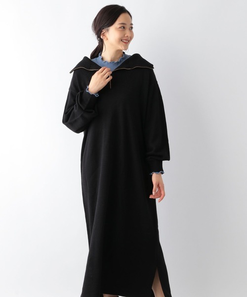 GLOBAL WORK（グローバルワーク）の「ハーフZIPニットワンピース