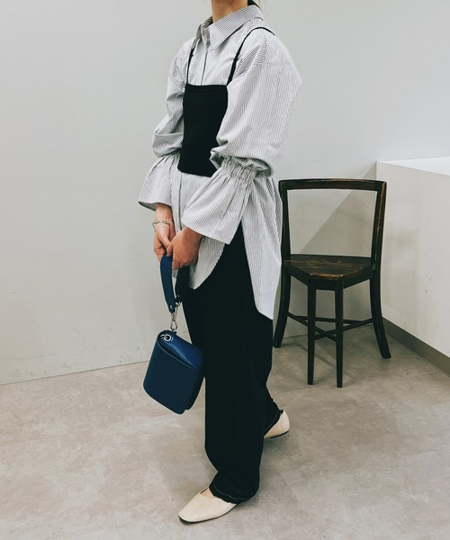 un dix cors（アンディコール）の「こなれ感を演出する　キャミニットビスチェ（ニット/セーター・レディース・ブラック/ベージュ・FREE）」の11枚目の写真