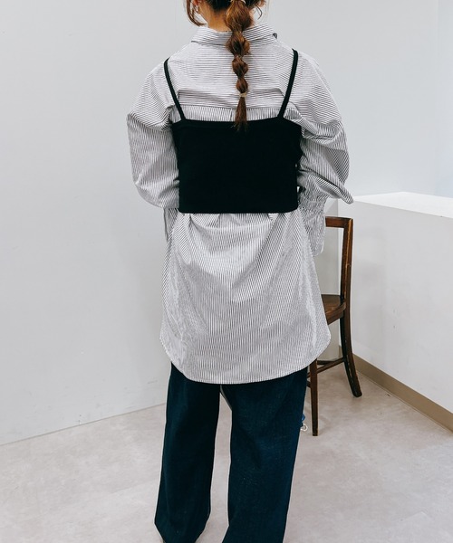 un dix cors（アンディコール）の「こなれ感を演出する　キャミニットビスチェ（ニット/セーター・レディース・ブラック/ベージュ・FREE）」の12枚目の写真