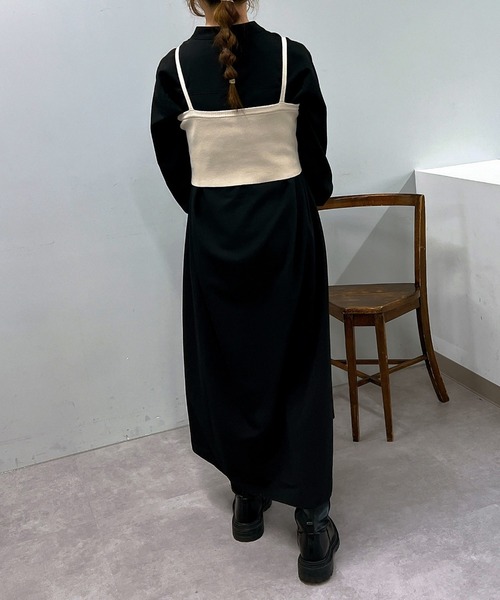 un dix cors（アンディコール）の「こなれ感を演出する　キャミニットビスチェ（ニット/セーター・レディース・ブラック/ベージュ・FREE）」の19枚目の写真