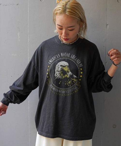 GOOD ROCK SPEED(グッドロックスピード)の「GOOD ROCK SPEED (グッドロックスピード) 別注イーグル ロンT(Tシャツ/カットソー・レディース・ブラック・F)」の7枚目の写真
