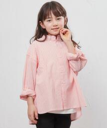 coen | ストライプバンドカラーシャツ(シャツ/ブラウス)