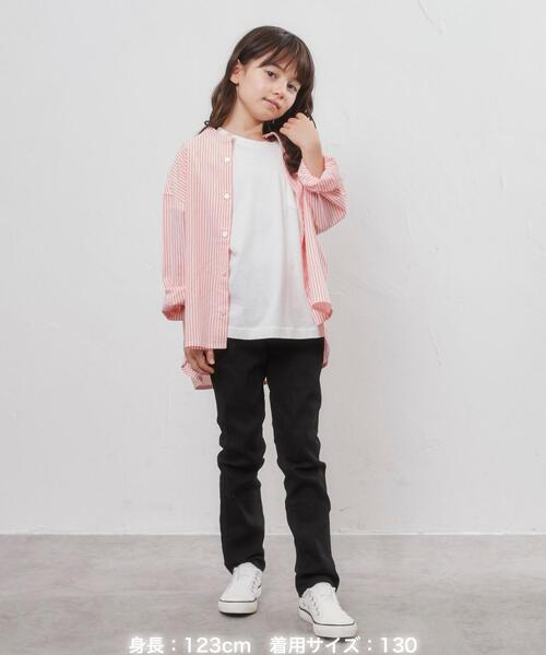 coen（コーエン）の「ストライプバンドカラーシャツ（シャツ/ブラウス・キッズ・ネイビー/オレンジ・150/130/120/110/140/100）」の10枚目の写真