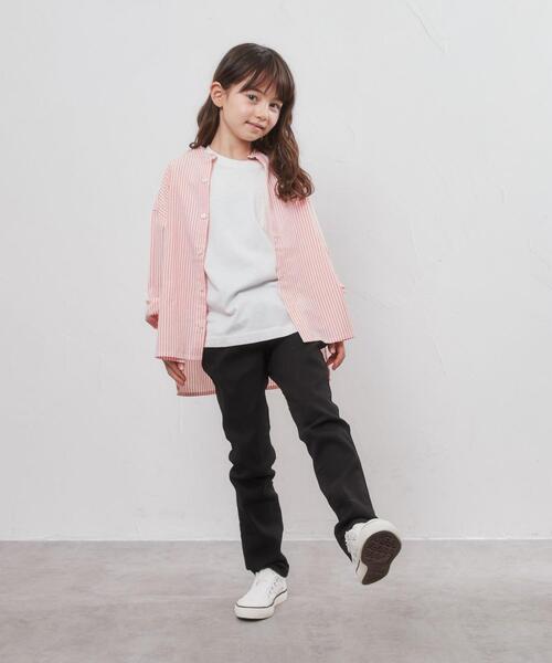 coen（コーエン）の「ストライプバンドカラーシャツ（シャツ/ブラウス・キッズ・ネイビー/オレンジ・150/130/120/110/140/100）」の11枚目の写真