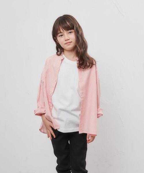 coen（コーエン）の「ストライプバンドカラーシャツ（シャツ/ブラウス・キッズ・ネイビー/オレンジ・150/130/120/110/140/100）」の17枚目の写真