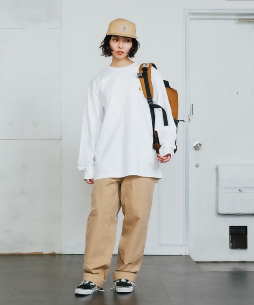 Carhartt WIP(カーハートダブリューアイピー)の「Carhartt WIP/カーハートダブリューアイピー L/S CHASE T-SHIRT ロンT カットソー(Tシャツ/カットソー・メンズ・ホワイト/ダークグリーン・L/M/XL/S)」の3枚目の写真
