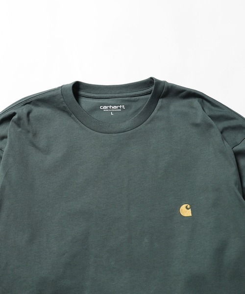 Carhartt WIP(カーハートダブリューアイピー)の「Carhartt WIP/カーハートダブリューアイピー L/S CHASE T-SHIRT ロンT カットソー(Tシャツ/カットソー・メンズ・ホワイト/ダークグリーン・L/M/XL/S)」の11枚目の写真