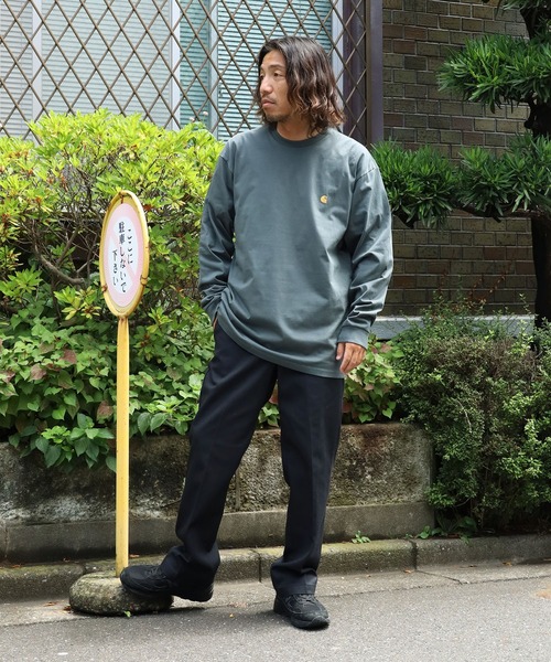 Carhartt WIP(カーハートダブリューアイピー)の「Carhartt WIP/カーハートダブリューアイピー L/S CHASE T-SHIRT ロンT カットソー(Tシャツ/カットソー・メンズ・ホワイト/ダークグリーン・L/M/XL/S)」の4枚目の写真