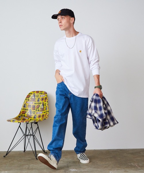 Carhartt WIP(カーハートダブリューアイピー)の「Carhartt WIP/カーハートダブリューアイピー L/S CHASE T-SHIRT ロンT カットソー(Tシャツ/カットソー・メンズ・ホワイト/ダークグリーン・L/M/XL/S)」の17枚目の写真