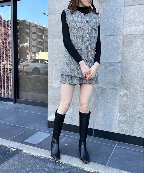 one way（ワンウェイ）の「ツイードベスト（ベスト・レディース・ブラック/ライトブルー/ホワイト・FREE）」の18枚目の写真