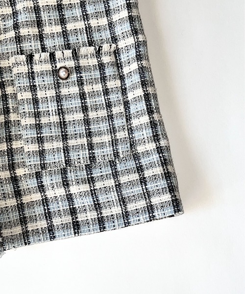 one way（ワンウェイ）の「ツイードベスト（ベスト・レディース・ブラック/ライトブルー/ホワイト・FREE）」の14枚目の写真