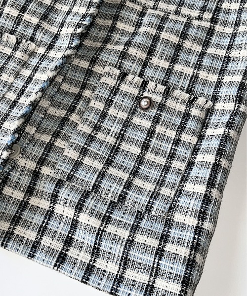 one way（ワンウェイ）の「ツイードベスト（ベスト・レディース・ブラック/ライトブルー/ホワイト・FREE）」の6枚目の写真