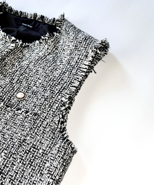 one way（ワンウェイ）の「ツイードベスト（ベスト・レディース・ブラック/ライトブルー/ホワイト・FREE）」の11枚目の写真