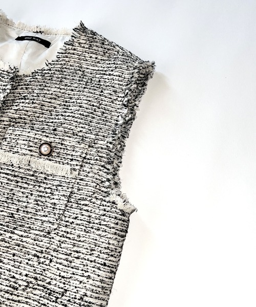 one way（ワンウェイ）の「ツイードベスト（ベスト・レディース・ブラック/ライトブルー/ホワイト・FREE）」の7枚目の写真