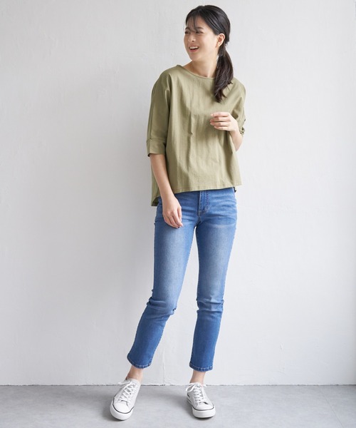 ikka(イッカ)の「GOKU楽ストレッチスキニーパンツ(その他パンツ・レディース・ブラック/ブルー/ダークネイビー/オフホワイト/グリーン/ベージュ・L/M/S)」の8枚目の写真