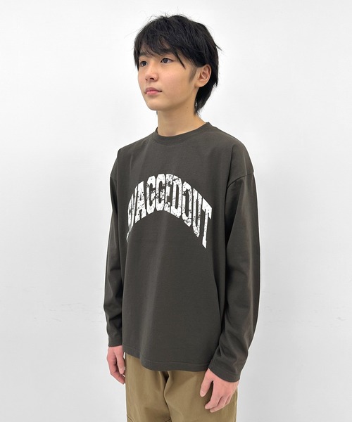 GLAZOS（グラソス）の「【グラコレ】アソートカスレプリント長袖Tシャツ（Tシャツ/カットソー・キッズ・グリーン/グレー/ブルー/ネイビー/ホワイト/チャコールグレー・150cm/170cm/140cm/160cm）」の16枚目の写真