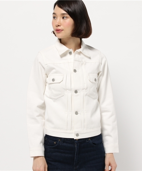 OUTLET（アウトレット）の「【BLOOM&BRANCH】SOSOホワイトGジャン（デニムジャケット・レディース・ホワイト・36）」の2枚目の写真