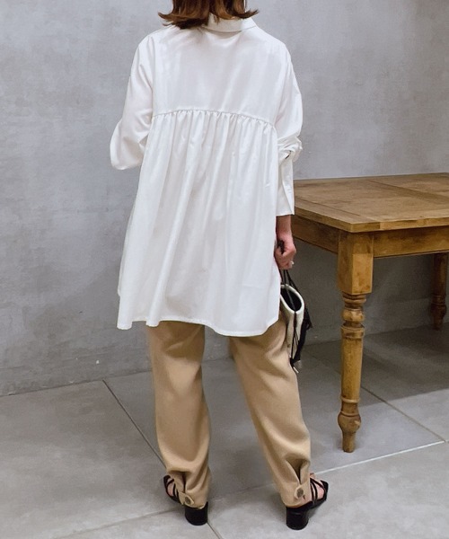 un dix cors（アンディコール）の「ビッグカフスブラウス（シャツ/ブラウス・レディース・ブラック/ホワイト・FREE）」の12枚目の写真