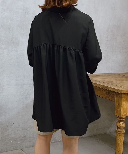 un dix cors（アンディコール）の「ビッグカフスブラウス（シャツ/ブラウス・レディース・ブラック/ホワイト・FREE）」の20枚目の写真