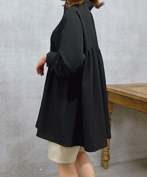 un dix cors（アンディコール）の「ビッグカフスブラウス（シャツ/ブラウス・レディース・ブラック/ホワイト・FREE）」の21枚目の写真