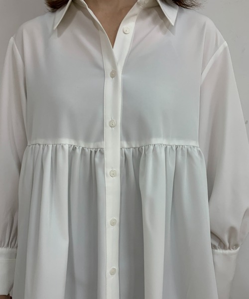 un dix cors（アンディコール）の「ビッグカフスブラウス（シャツ/ブラウス・レディース・ブラック/ホワイト・FREE）」の13枚目の写真