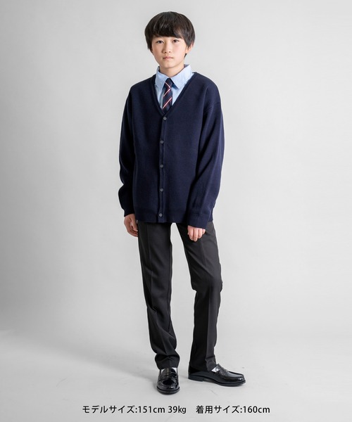 GLAZOS(グラソス)の「ニット・Vネックカーディガン(ニット/セーター・キッズ・ネイビー/グレー・140cm/150cm/160cm/170cm)」の6枚目の写真