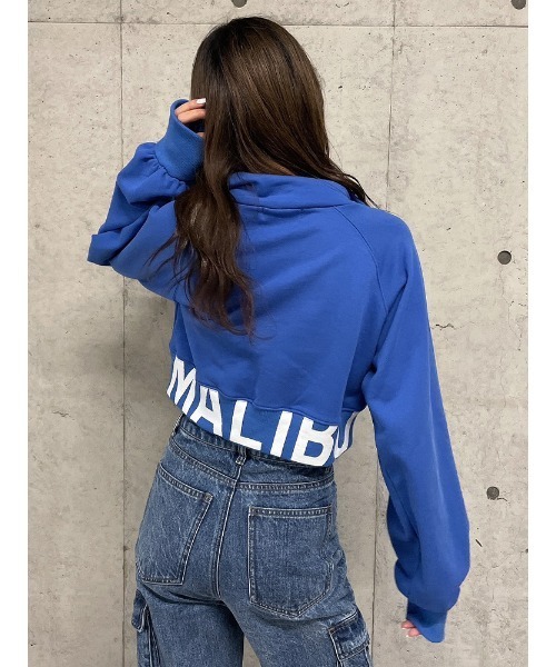 ENVYM(アンビー)の「ヘムロゴハーフジップPO(Tシャツ/カットソー・レディース・ブルー/ブラック/ホワイト・FREE)」の17枚目の写真