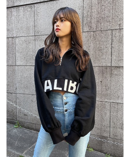 ENVYM(アンビー)の「ヘムロゴハーフジップPO(Tシャツ/カットソー・レディース・ブルー/ブラック/ホワイト・FREE)」の19枚目の写真