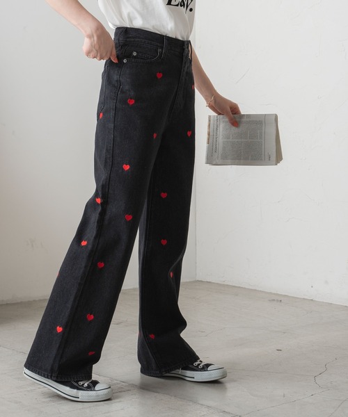 セール】WEGO/パターン刺繍デニムパンツ（デニムパンツ）｜WEGO